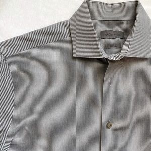Calvin Klein Slim-Fit Dress Shirt Black - 16 34/35
